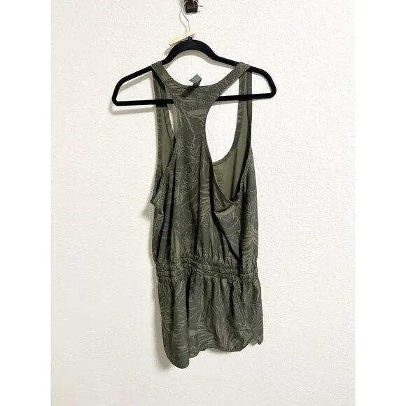 Vuori Womens Clementine Romper Racerback Oregano Rainforest Print Green Large - Picture 3 of 4